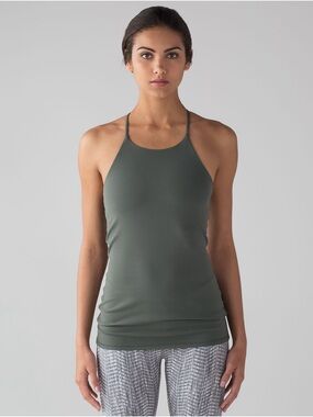 Lululemon Sun Setter Tank (Light Support for B/C Cup) in dark forest